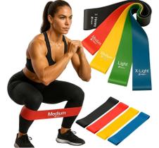 2X Kit 5 Faixa Elástica Super Mini Band Para Treino Exercíci 2X Kit 5 Faixa Elástica Super Mini Band Para Treino Exercíci