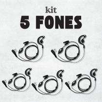 2X Kit 5 Fone Para Radio Comunicador Ouvido Baofeng 777S Uv5