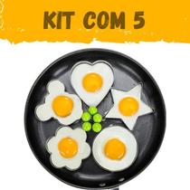 2X Kit 5 Forma Aço Inox Molde Fritar Ovos Omelete Tapioca Du 2X Kit 5 Forma Aço Inox Molde Fritar Ovos Omelete Tapioca Du