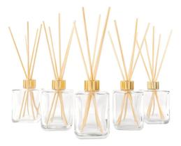 2X Kit 5 Frascos Difusor Vidro Quadrado Cubo 250Ml Aromatiza