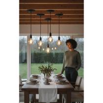 2x Kit 5 Pendentes Retrô Simples Fio 1m E27