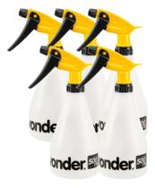 2X Kit 5 Pulverizador Borrifador Manual Pequeno 500Ml Vonder