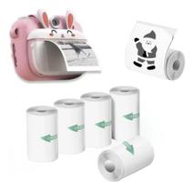 2X Kit 5 Rolos Papel Termico Adesivo Camera Infantil Impress 2X Kit 5 Rolos Papel Termico Adesivo Camera Infantil Impress