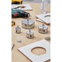 2x Kit 5 Serras Copo Diamantadas P/ Vidro e Cerâmica 35-100m 2x Kit 5 Serras Copo Diamantadas P/ Vidro e Cerâmica 35-100m