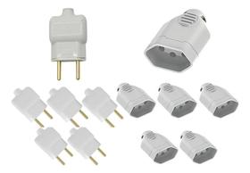2X Kit 5 Tomada Fêmea 3 Pinos 10A/20A+5 Pino Macho 2P 10A 2X Kit 5 Tomada Fêmea 3 Pinos 10A/20A+5 Pino Macho 2P 10A