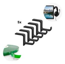 2X Kit 5X Suporte Gancho Fone Headset Monitor Setup Com Fita