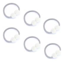 2X Kit 6 Peças Prendedores De Cortina Ímã Fivela Laços Pérol