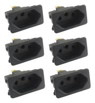 2X Kit 6 Tomada Margirius Fêmea Painel Embutir 3 Pinos 10A 2X Kit 6 Tomada Margirius Fêmea Painel Embutir 3 Pinos 10A