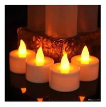 2X Kit 6 Velas Eletronica Led Decorativa Amarelas Com Bateri
