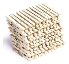 2X Kit 60 Pregadores De Madeira Grande Gigante Prendedor Rou