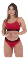 2X Kit 7 Conjuntos Feminino Top + Calcinha Kyron