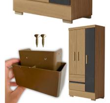 2X Kit 8 Pés De Guarda Roupa E Pé Para Moveis Estante Rack 5