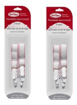 2X Kit 8 Prendedor De Lencol Cama Elastico Presilhas Branco