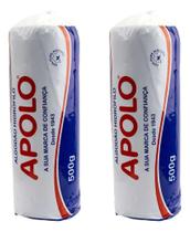2X Kit Algodão Apolo Em Rolo - 2 Embalagens De 500G