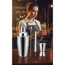 2x Kit Bartender Inox Completo 500ml: Drinks Perfeitos! 2x Kit Bartender Inox Completo 500ml: Drinks Perfeitos!