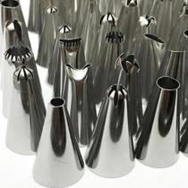 2X Kit Bico De Confeiteiro Com 48Pcs Inox Bolos Cupcakes Doc