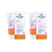 2x Kit Bioage Filtro Solar Anti Idade Bege Claro FPS 60 45g