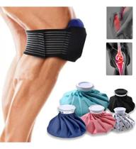 2X Kit Bolsa De Gelo Com Suporte Cinta Para Joelho Ombro C