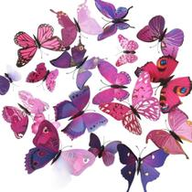 2X Kit Borboletas 3D Tridimensionais - Decoração Parede Quar 2X Kit Borboletas 3D Tridimensionais - Decoração Parede Quar