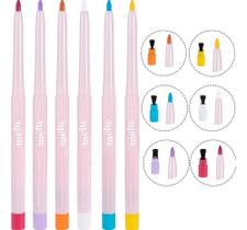 2X Kit Caneta Delineadora Colorida Ruby Rose Delineador Cane