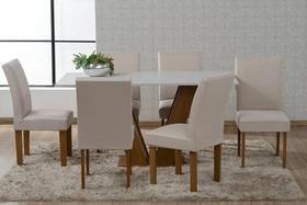 2X Kit Capa De Cadeira Lisa 4 Peças Cor Palha 2X Kit Capa De Cadeira Lisa 4 Peças Cor Palha