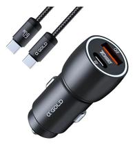 2X Kit Carregador Veicular Turbo 60W Com Duas Saidas Usb Tip 2X Kit Carregador Veicular Turbo 60W Com Duas Saidas Usb Tip