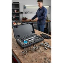 2x Kit Catraca Reversível 40 Peças Soquetes Maleta Profissio