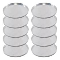 2X Kit Com 10 Formas Para Mini Pizza 10 Cm Brotinho Em Alumí