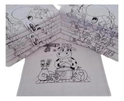 2X Kit Com 10 Pano De Prato Branco Riscado Para Pintura Pint