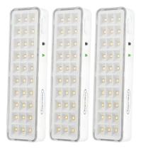 2X Kit Com 3 Luminária Luz De Emergência 30 Leds Segurimax S 2X Kit Com 3 Luminária Luz De Emergência 30 Leds Segurimax S