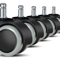 2X Kit Com 5 Rodinhas Para Cadeira De Escritório De Silicone