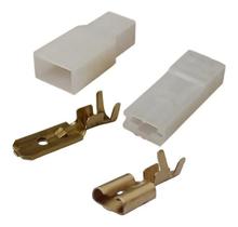 2X Kit Com 50 Terminais Machos E Fêmeas De Encaixe 6,3 E Cap 2X Kit Com 50 Terminais Machos E Fêmeas De Encaixe 6,3 E Cap