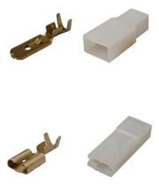 2X Kit Com 50 Terminais Machos E Fêmeas De Encaixe 6,3 E Cap 2X Kit Com 50 Terminais Machos E Fêmeas De Encaixe 6,3 E Cap