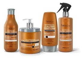 2X Kit Completo Cauterização Capilar Forever Liss