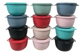 2X Kit De 12 Potes Bowl Redondo 500Ml Cozinha Tapuer Pequen