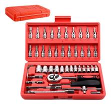 2X Kit De Ferramentas 46 Peças Chaves Phillips Fenda Torque 2X Kit De Ferramentas 46 Peças Chaves Phillips Fenda Torque