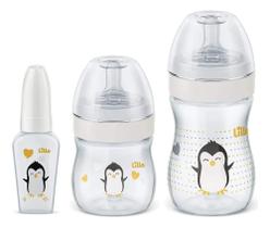 2X Kit De Mamadeira Primeiros Passos 50/150/240Ml Neutro Lil