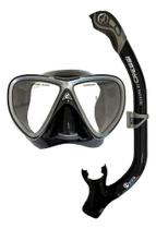 2X Kit De Mergulho Máscara E Snorkel Cressi Ikarus Semi Dry