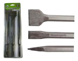 2X Kit De Talhadeira De Aço Para Martelete Sds Engate Rapido