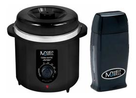 2X Kit Depilação Termocera 400G Preta + Aquecedor Cera Rollo