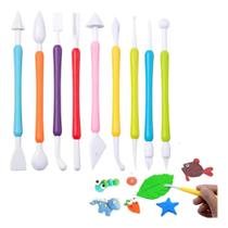 2X Kit Estecas 9 Ferramentas Para Massas, Argila, Modelagem,