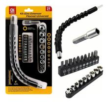 2X Kit Extensor Prolongador Flexível Parafusadeira Universal