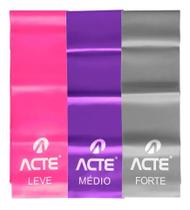 2X Kit Faixas Em Látex Band 3 Intensidades -Leve Médio Difíc