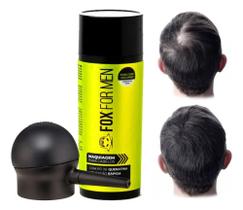 2X Kit Fibra Capilar Preto Ou Castanho + Borrifador/Aplicado