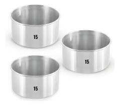 2X Kit Forma Assadeira Bolo Redonda Alta 15 X 10 3 Peças