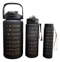 2X Kit Garrafa Motivacional Água Alça Adesivo 3D 1L 2L Squee 2X Kit Garrafa Motivacional Água Alça Adesivo 3D 1L 2L Squee