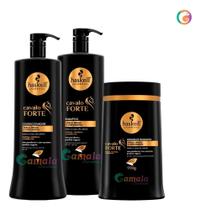 2X Kit Haskell Cavalo Forte Shampoo Condicionador Máscara 1L
