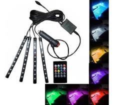 2X Kit Iluminacao Led Automotivo Neon Rgb Tuning Controle 12 2X Kit Iluminacao Led Automotivo Neon Rgb Tuning Controle 12