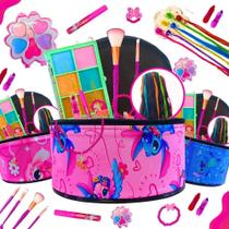 2X Kit Infantil De Maquiagem Maletinha Linda Completa Perfei