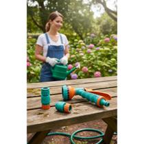 2x Kit Irrigação Jardim 4 Peças c/ Esguicho 6 Jatos Verde 2x Kit Irrigação Jardim 4 Peças c/ Esguicho 6 Jatos Verde